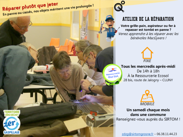 Atelier d’auto-réparation : Sam. 26/10 à Ameugny