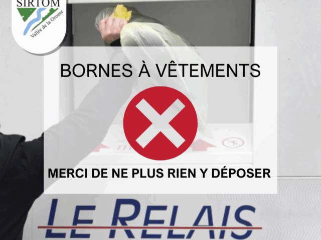 Bornes à vêtements RELAIS, c’est terminé.