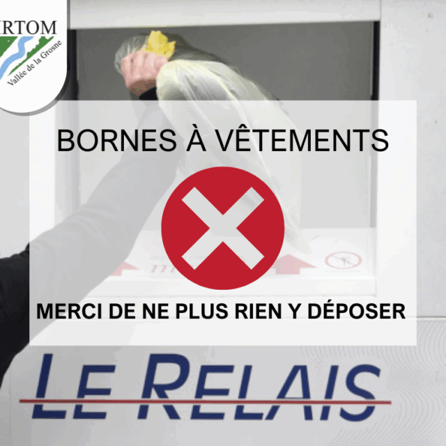 Bornes à vêtements RELAIS, c’est terminé.