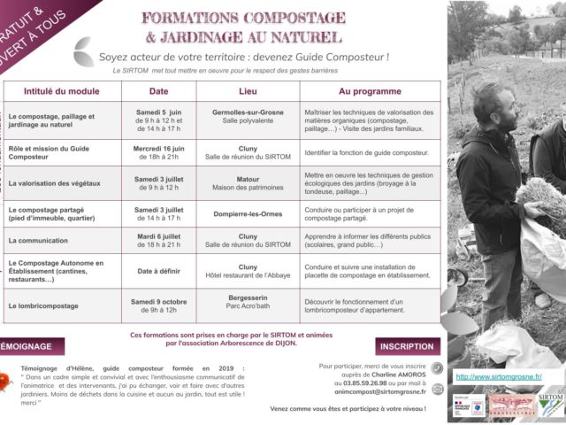 Programme des formations guide composteur