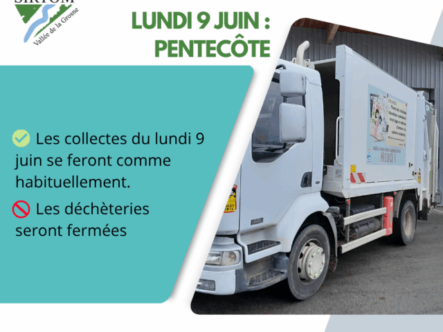 Lundi de Pentecôte : collecte maintenue, déchèteries fermées