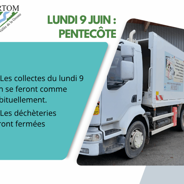 Lundi de Pentecôte : collecte maintenue, déchèteries fermées