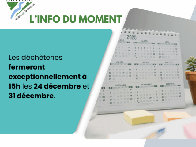 Jours fériés en décembre, et horaires spéciaux pour les réveillons