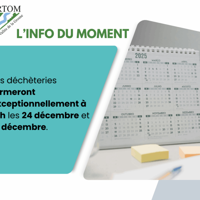 Jours fériés en décembre, et horaires spéciaux pour les réveillons