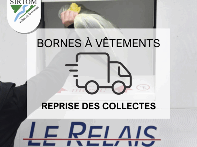 Bornes à vêtements RELAIS, reprise des collectes.