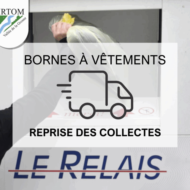 Bornes à vêtements RELAIS, reprise des collectes.