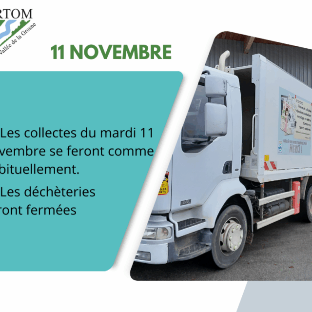 11 novembre : déchèteries fermées, collectes maintenues