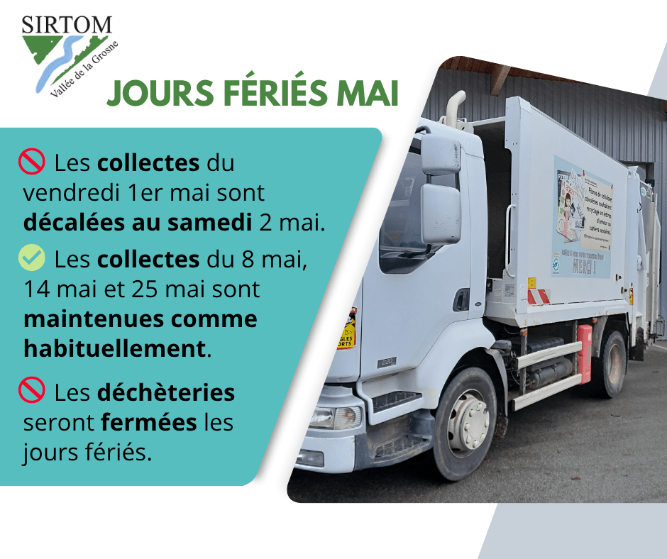 jours fériés mai 2026